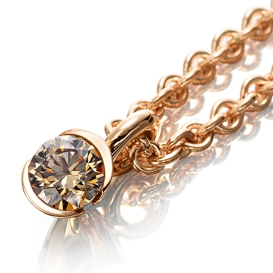 Rotgold-Brillantanhänger