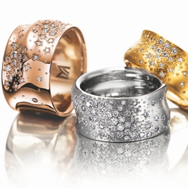 Ringe mit Sternenhimmel